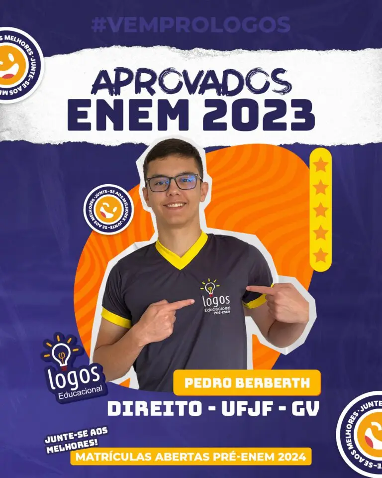 Aluno do Logos Educacional aprovado — ENEM