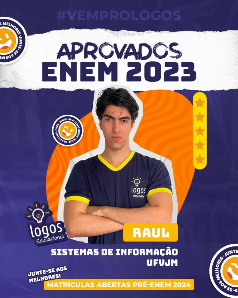 Aluno do Logos Educacional aprovado — ENEM