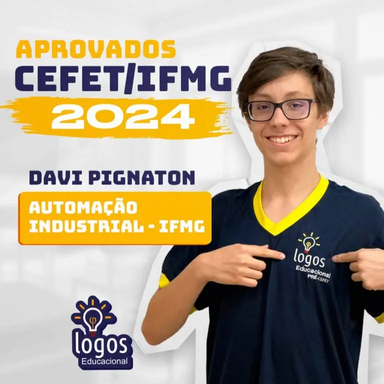 Aluno do Logos Educacional aprovado — CEFET / IFMG
