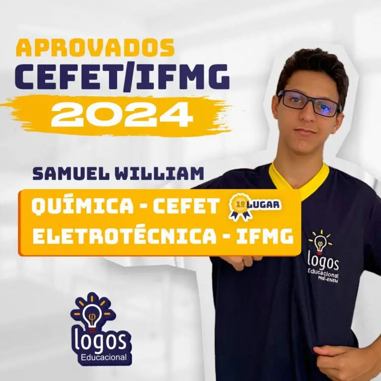 Aluno do Logos Educacional aprovado — CEFET / IFMG
