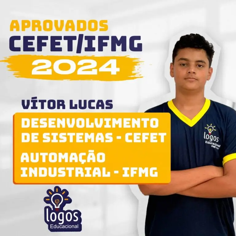 Aluno do Logos Educacional aprovado — CEFET / IFMG