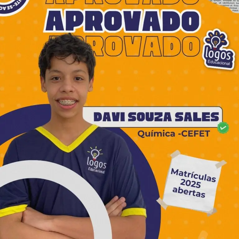 Davi, aprovado em Técnico integrado na CEFET-MG
