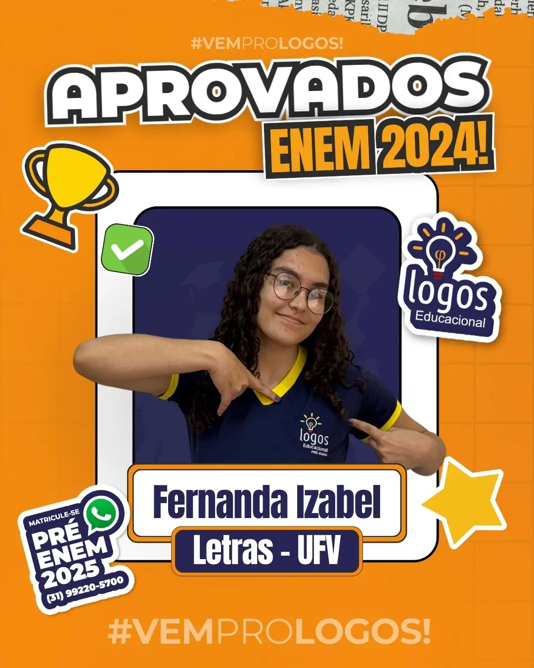 Fernanda Izabel, aprovado em Letras na UFV