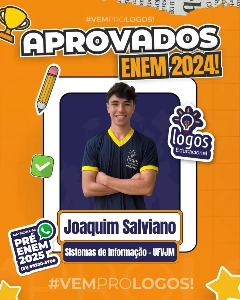 Joaquim, aprovado em ENEM 2024
