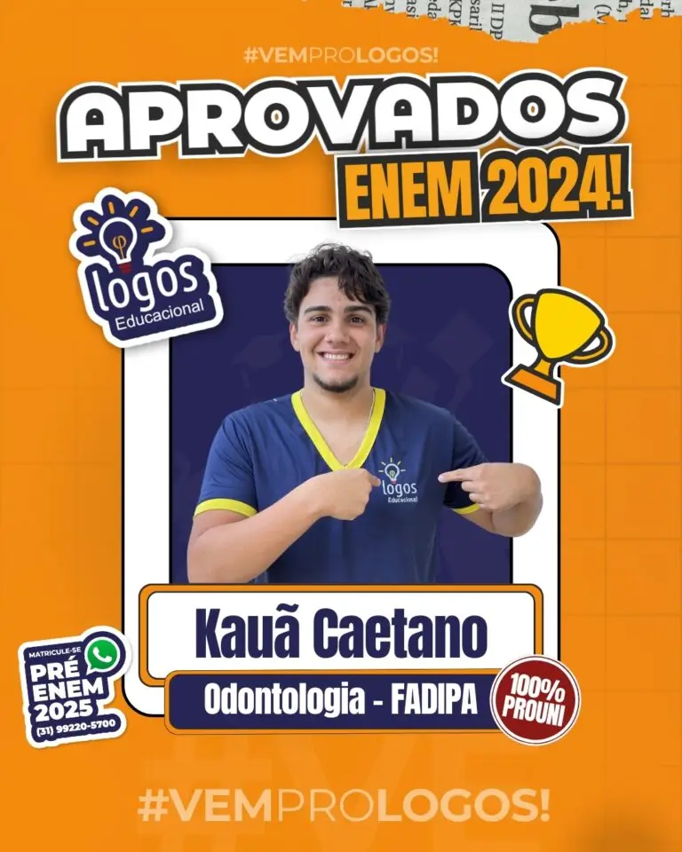 Cauã, aprovado em ENEM 2024