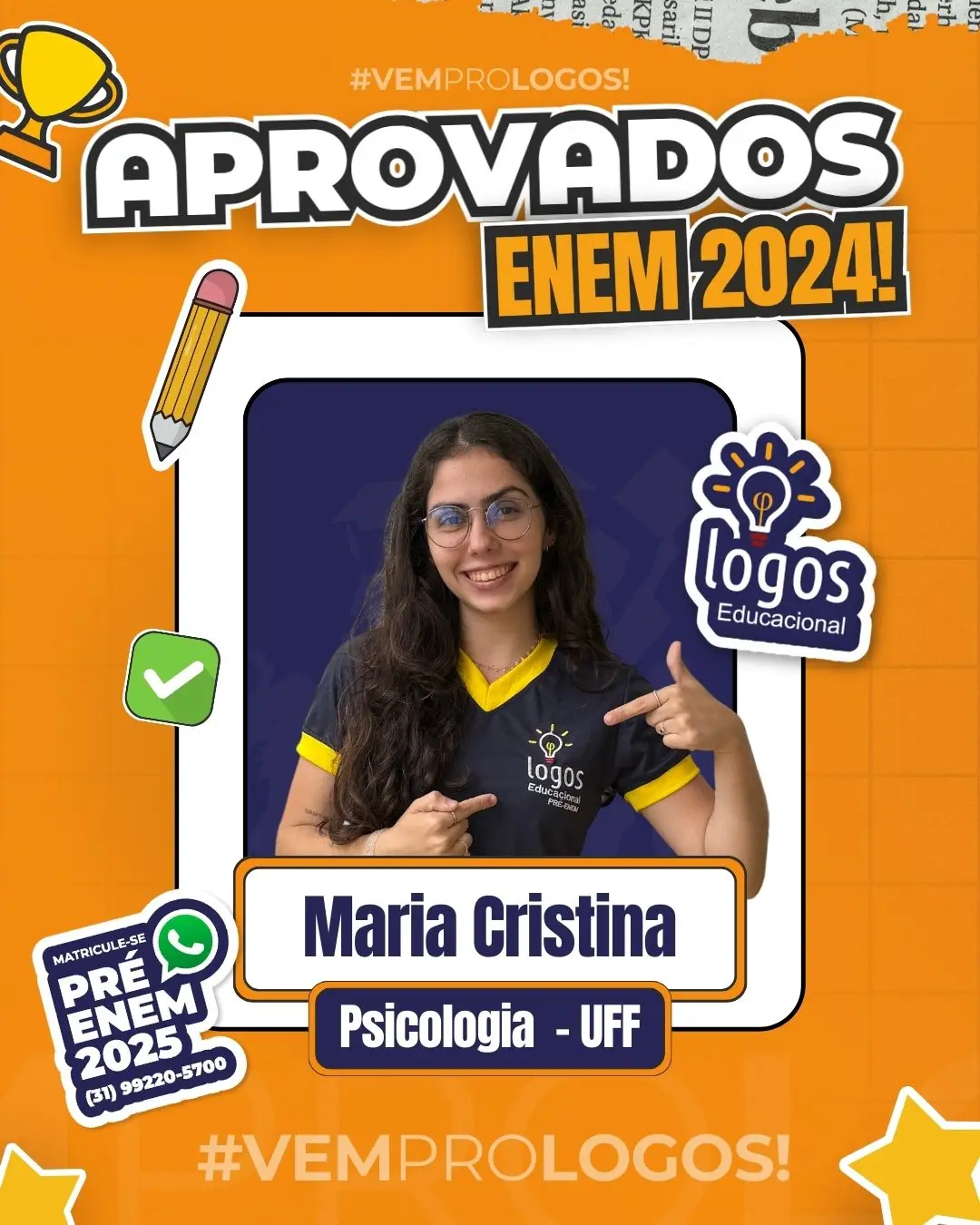 Maria Cristina, aprovado em Psicologia na UFF
