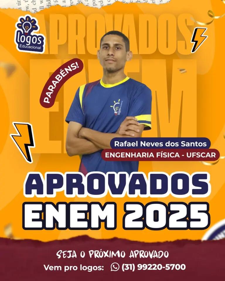 Aluno do Logos Educacional aprovado — ENEM
