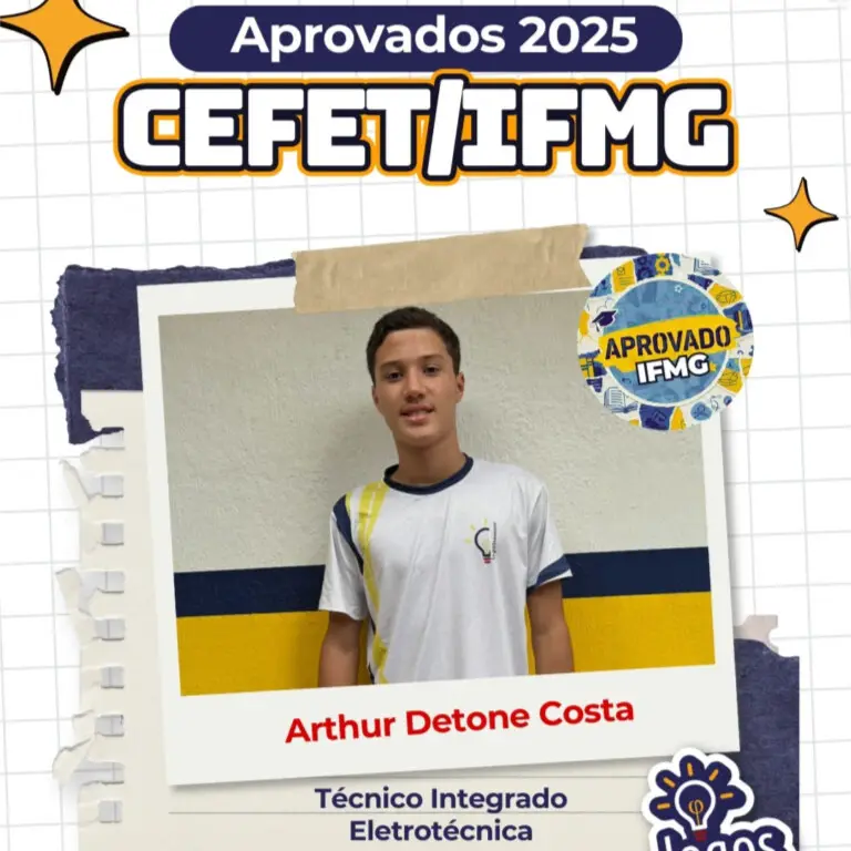 Aluno do Logos Educacional aprovado — CEFET / IFMG