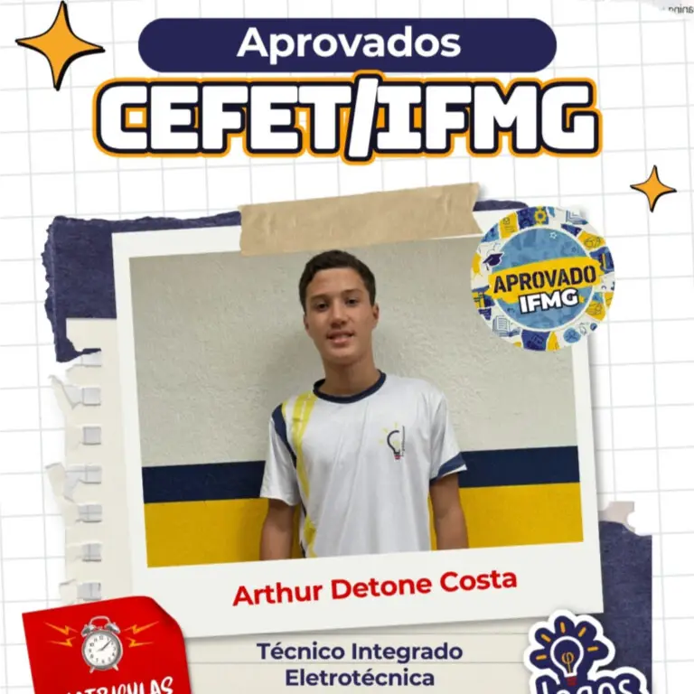 Aluno do Logos Educacional aprovado — CEFET / IFMG