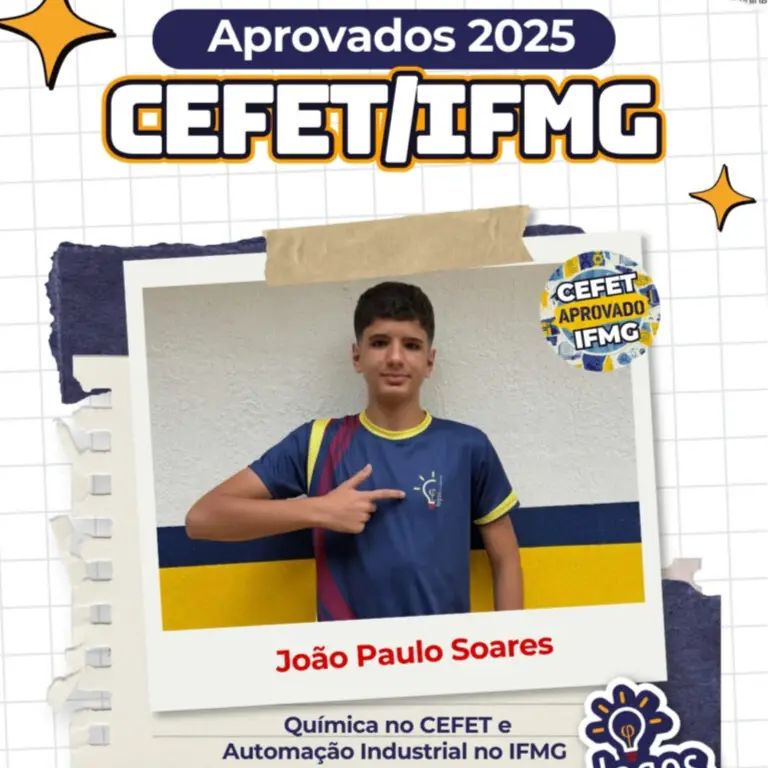 Aluno do Logos Educacional aprovado — CEFET / IFMG