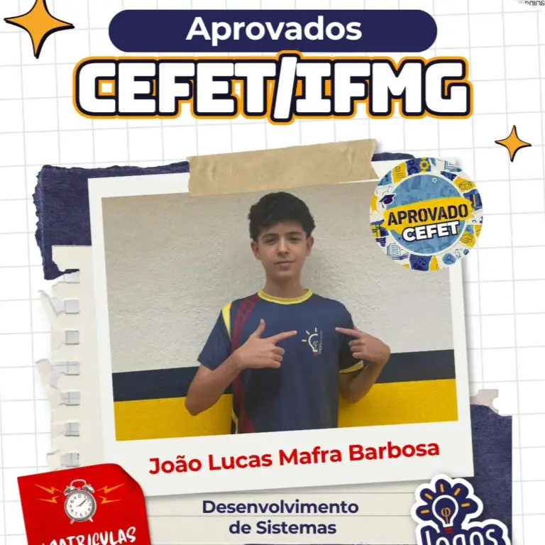 Aluno do Logos Educacional aprovado — CEFET / IFMG