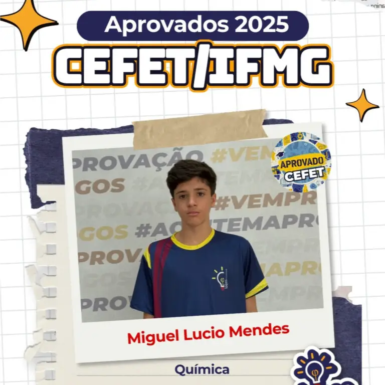 Aluno do Logos Educacional aprovado — CEFET / IFMG