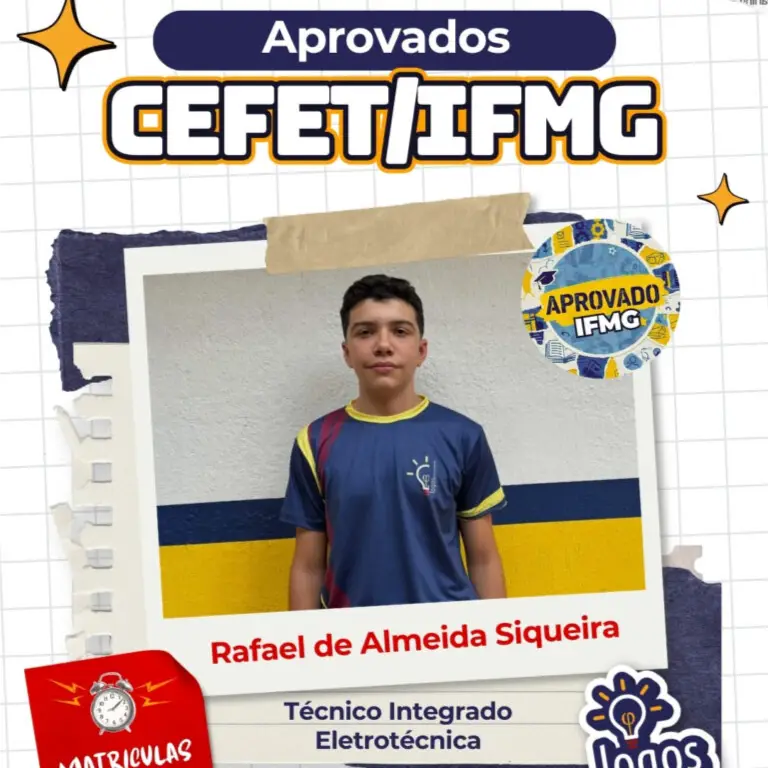 Aluno do Logos Educacional aprovado — CEFET / IFMG