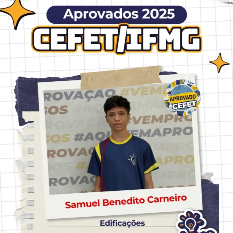 Aluno do Logos Educacional aprovado — CEFET / IFMG