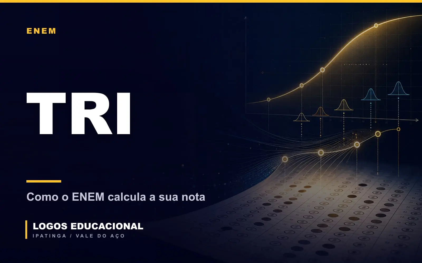 Capa do artigo sobre como a Teoria de Resposta ao Item calcula a nota do ENEM