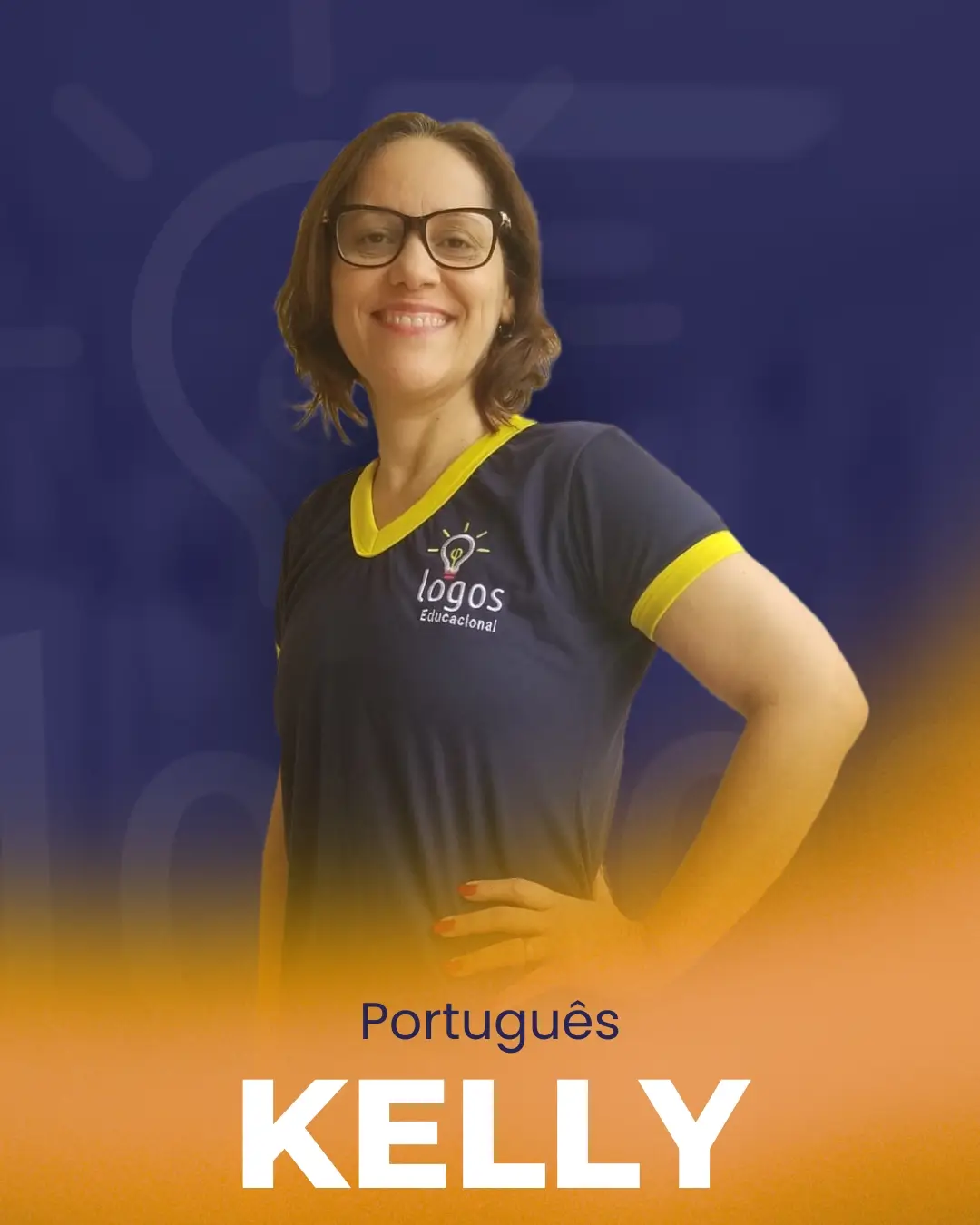 Kelly, professor de Português no Logos Educacional