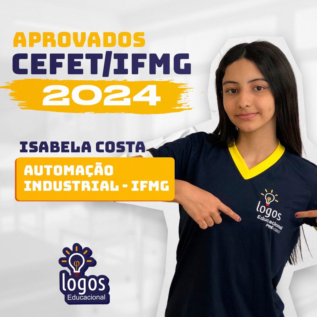 Isabela Costa aprovado CEFET/IFMG 2024