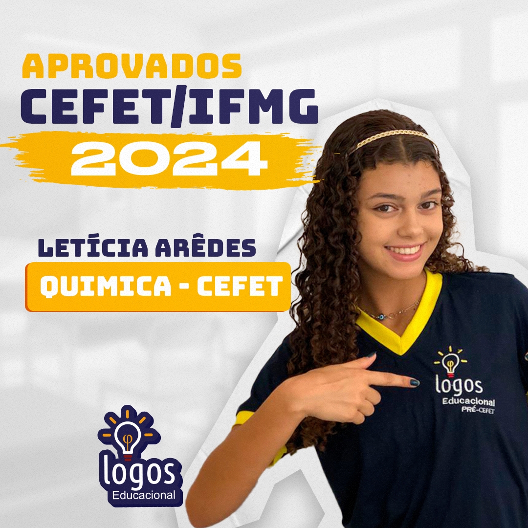 Letícia Arêdes aprovado CEFET/IFMG 2024