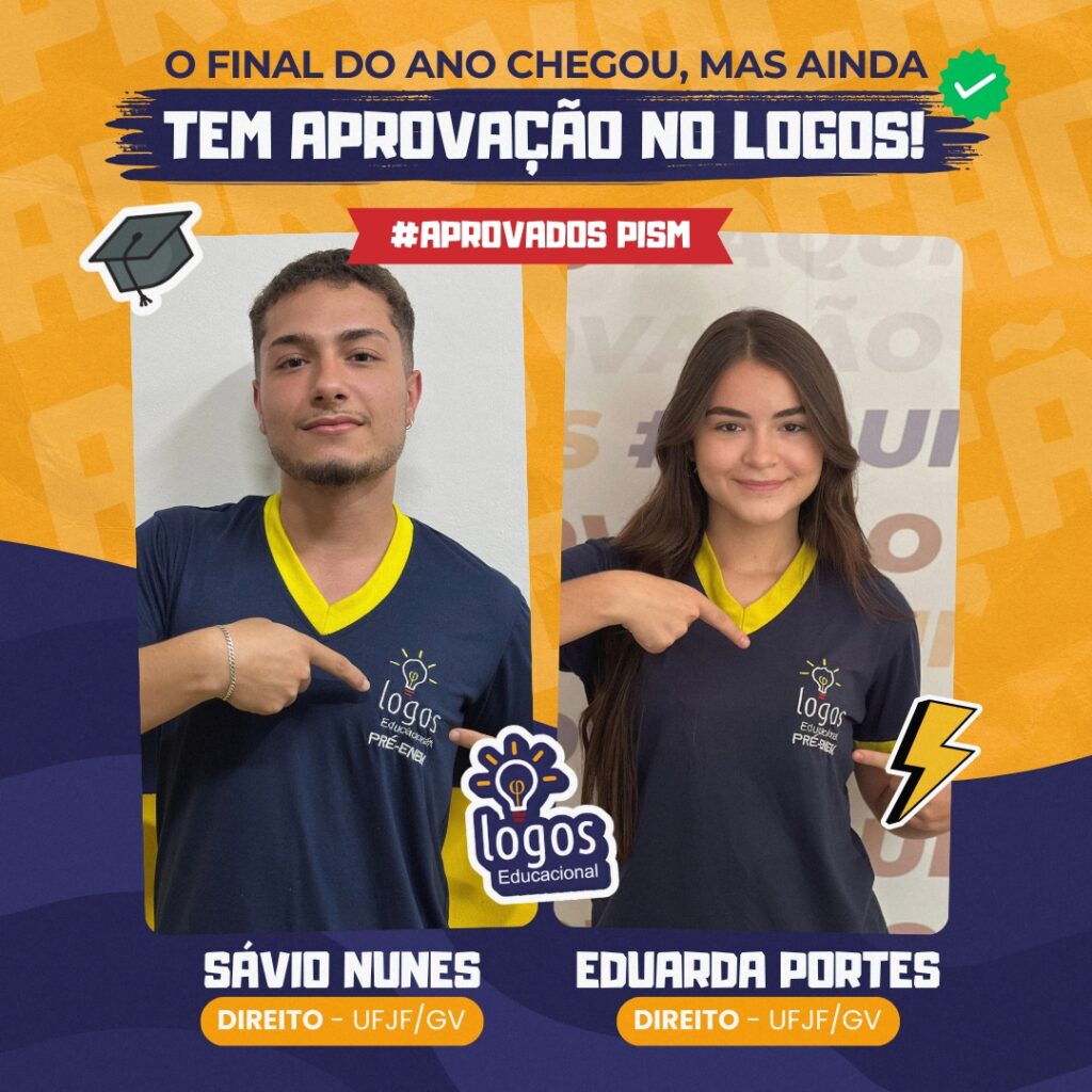 Savio Nunes e Eduarda Portes aprovados no PISM