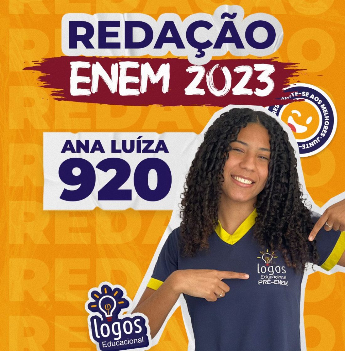 Ana Luíza nota alta na redação enem 2023