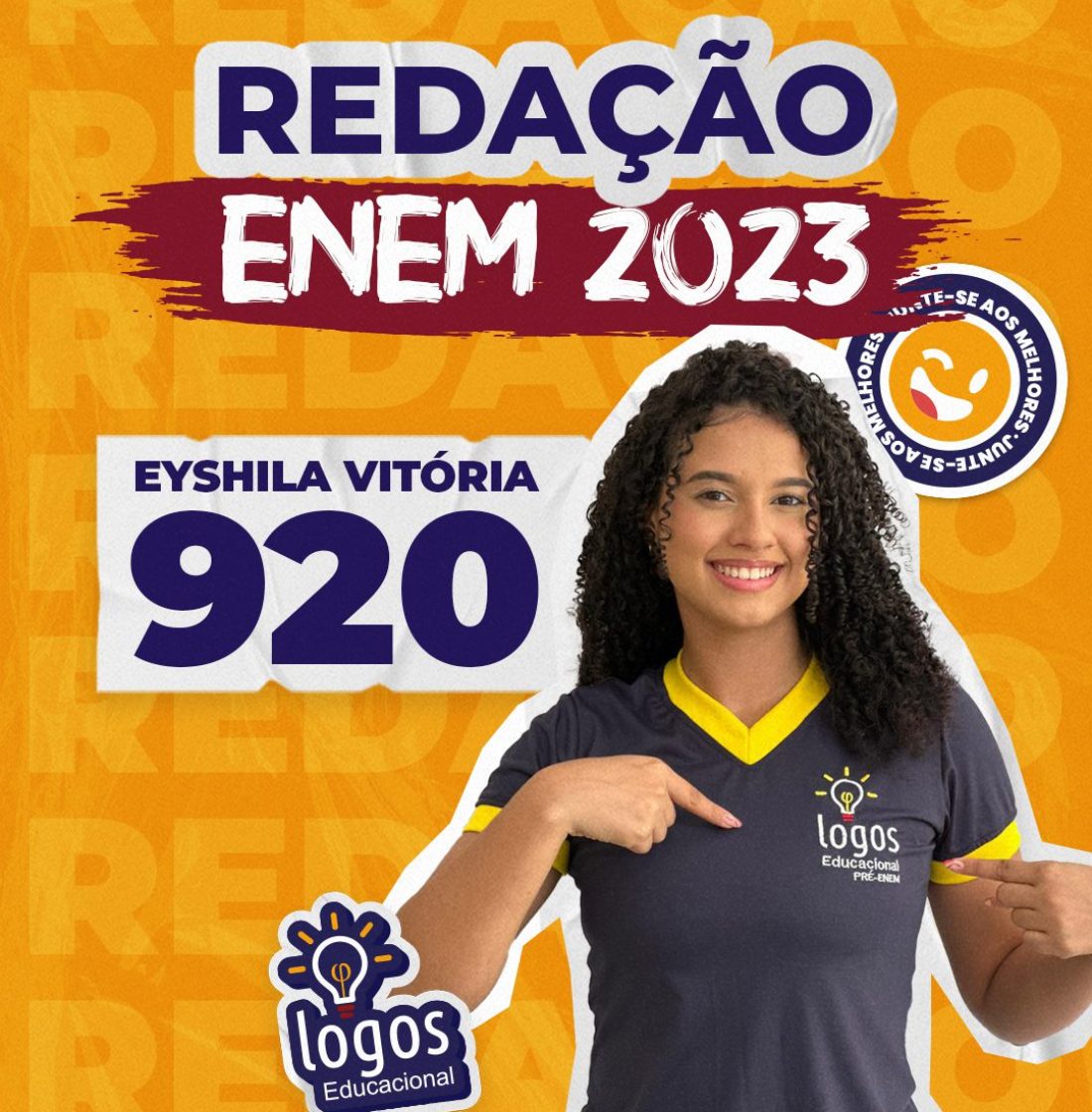 Eyshila Vitória nota alta na redação enem 2023