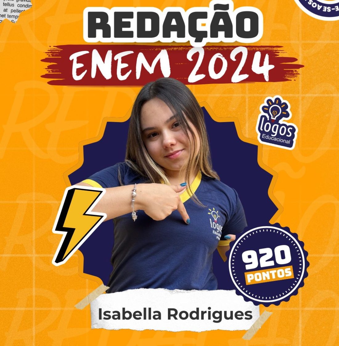 Eduarda Portes obteve uma nota alta de redenção no enem 2024