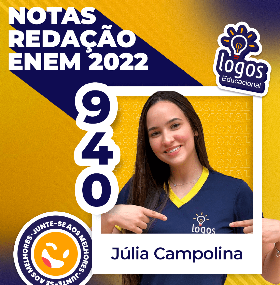 Júlia Campolina nota alta na redação enem 2022