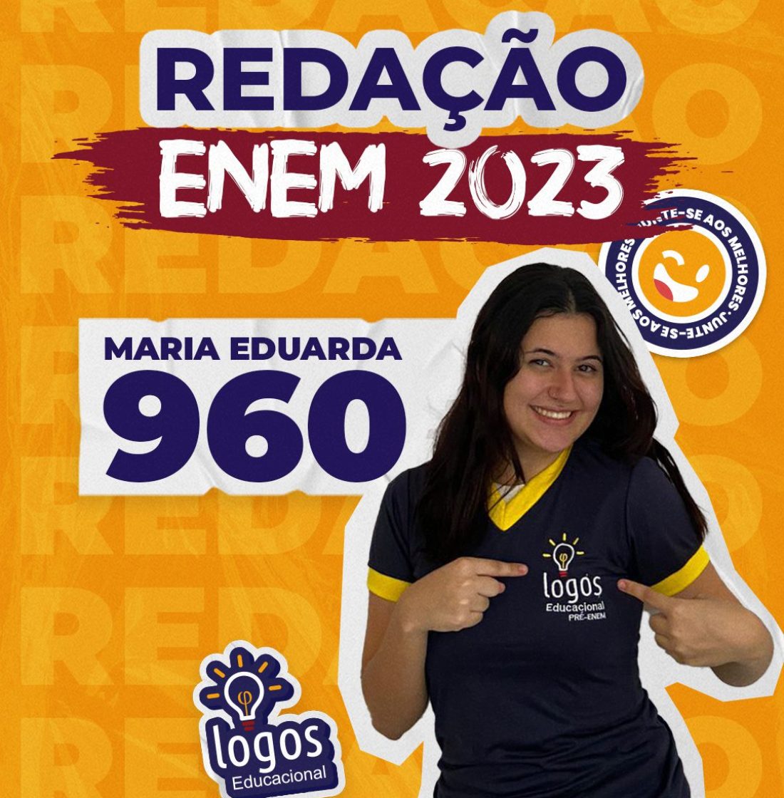 Maria Eduarda nota alta na redação enem 2023
