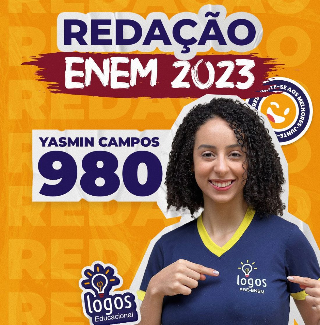 Yasmin Campos nota alta na redação enem 2023