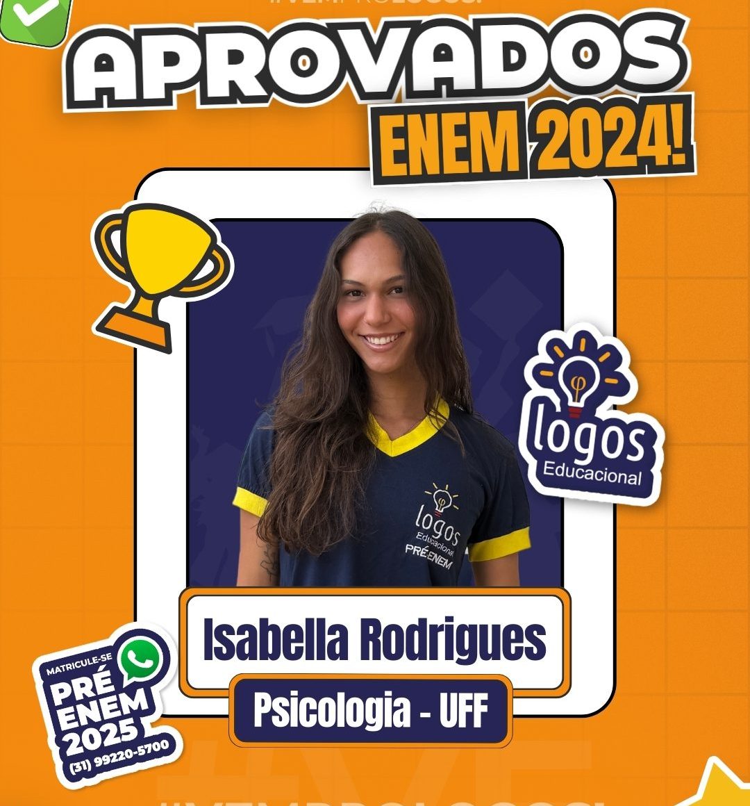 Isabella Rodrigues uma das aprovadas no enem 2024