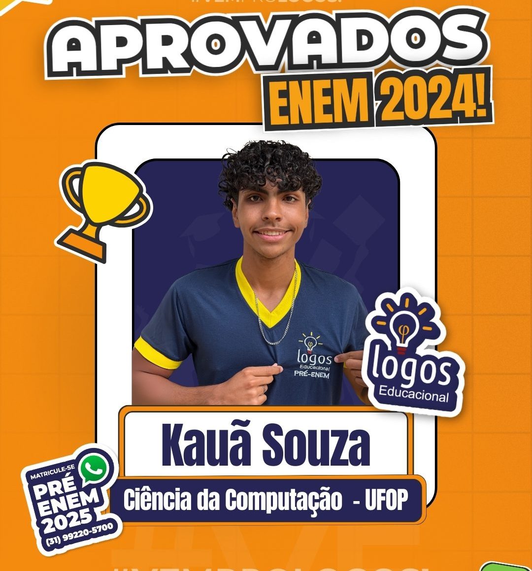kauã Souza um dos aprovados no enem 2024