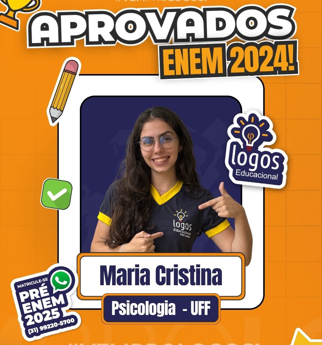 Maria Cristina uma das aprovadas no enem 2024